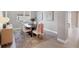 Elegant dining room featuring a wood table and neutral rug at 3817 Azurite Way, Bradenton, FL 34211