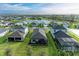 Aerial view of homes with lake access and community at 14132 Campfire Ct, Parrish, FL 34219