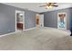 Main bedroom with access to bathroom and pool view at 1661 Atwater Dr, North Port, FL 34288