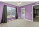 Bedroom with pool view and ceiling fan at 1661 Atwater Dr, North Port, FL 34288