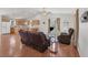 Open living room with a view into the kitchen and dining area at 38603 Taylor Rd, Myakka City, FL 34251