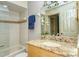 Updated bathroom with granite countertop and a new vanity at 4416 Weybridge # 90, Sarasota, FL 34235
