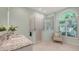 Beautiful bathroom with a glass walk-in shower, granite countertops, and a large window for natural light at 7506 Eaton Ct, University Park, FL 34201
