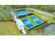 Well maintained pickleball courts with shade structures at 7506 Eaton Ct, University Park, FL 34201