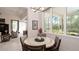 Bright breakfast nook with a round table and view of the backyard at 9260 Swaying Branch Rd, Sarasota, FL 34241