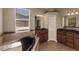 Spa-like bathroom with a soaking tub and granite countertops at 14106 18Th E Pl, Bradenton, FL 34212