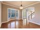 Dining room with hardwood floors and bay window at 14106 18Th E Pl, Bradenton, FL 34212