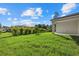 Spacious backyard with lush lawn and potential for outdoor activities at 1800 S San Mateo Dr, North Port, FL 34288