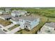 Two story home aerial view, landscaped yard at 3931 Lively Coral Pl, Bradenton, FL 34208