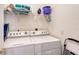 Convenient laundry room with washer, dryer, and storage shelves at 4517 Streamside Ct # 1905, Sarasota, FL 34238