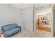 Bright office features a window, comfortable seating, and built-in desk at 4517 Streamside Ct # 1905, Sarasota, FL 34238