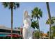 White marble statue in a tropical setting at 5230 Lake Village Dr # 66, Sarasota, FL 34235