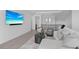 Upstairs living area with modern gray chairs and a comfortable white couch at 5910 Gulf Of Mexico Dr, Longboat Key, FL 34228