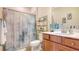 Clean bathroom with a shower/tub combo and updated vanity at 6771 Wild Lake Ter, Bradenton, FL 34212