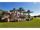 Ornate entrance with waterfall feature at 6771 Wild Lake Ter, Bradenton, FL 34212