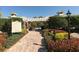 Inviting pool area entrance with brick pathway at 7407 Sea Island Ln, Bradenton, FL 34201