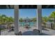 View of the community pool from a covered patio at 8124 Anthirium Loop, Sarasota, FL 34240