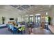 Spacious clubhouse with comfortable seating and large screen TV at 8124 Anthirium Loop, Sarasota, FL 34240