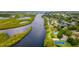 Scenic aerial view showcasing the Braden River winding through lush landscapes and the Braden River Lakes community at 1228 50Th E St, Bradenton, FL 34208