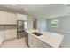 Modern kitchen features stainless steel appliances and white shaker cabinets at 12389 Cedar Pass Trl, Parrish, FL 34219