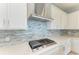Stainless steel range and range hood in a modern kitchen at 12389 Cedar Pass Trl, Parrish, FL 34219
