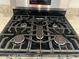 Stainless steel gas cooktop with five burners at 15511 Sunny Day Dr, Lakewood Ranch, FL 34211