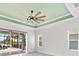 Bright bedroom with pool view and ceiling fan at 4704 Foxtail Dr, Parrish, FL 34219