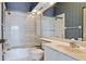 Clean bathroom with tub/shower combo and vanity at 508 Woodstork Cir, Bradenton, FL 34209