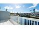 Deck overlooking the water and community pool at 508 Woodstork Cir, Bradenton, FL 34209