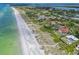Beachfront property aerial view, home with pool at 5919 Gulf Of Mexico Dr, Longboat Key, FL 34228
