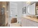 Elegant bathroom with a large vanity, a walk-in shower, and a separate toilet at 5919 Gulf Of Mexico Dr, Longboat Key, FL 34228