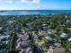 Aerial view of a house and neighborhood near the water at 1827 Morris St, Sarasota, FL 34239