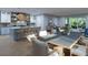Open floor plan view of the kitchen and living area at 217 S Shade Ave, Sarasota, FL 34237