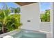 Private outdoor hot tub with water feature at 3631 San Remo Ter, Sarasota, FL 34239