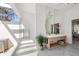 Modern bathroom with double vanity and outdoor access at 3631 San Remo Ter, Sarasota, FL 34239