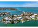 Expansive aerial view of waterfront community at 3631 San Remo Ter, Sarasota, FL 34239