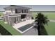 Two-story house with pool and modern design at 0 Lyons Ln, Longboat Key, FL 34228