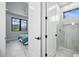 Ensuite bath with large walk-in shower and access to the Primary bedroom at 109 Marker Rd, Rotonda West, FL 33947