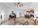 Open concept living room, kitchen and dining area at 14538 Barefoot Ln, Parrish, FL 34219