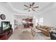 Living area with open floor plan to kitchen at 14538 Barefoot Ln, Parrish, FL 34219