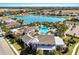 Aerial view of community pool and clubhouse at 14538 Barefoot Ln, Parrish, FL 34219