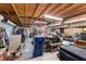 Large garage with high ceilings and plenty of storage space at 1640 Center Rd, Terra Ceia, FL 34250