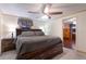 Large main bedroom with a king-size bed and ceiling fan at 1640 Center Rd, Terra Ceia, FL 34250