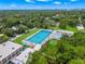 Aerial view of community pool and surrounding area at 2426 Calamonga Ln, Sarasota, FL 34239