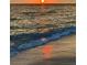 Stunning sunset over the ocean with waves gently lapping the shore at 3711 Pinecone Ct # 168, Sarasota, FL 34238