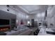 Open concept living room with fireplace and kitchen at 440 S Lime Ave, Sarasota, FL 34237