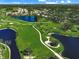 Aerial view of golf course and community at 4573 Pine Green Trl # 1, Sarasota, FL 34241