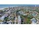 Aerial view of a neighborhood featuring beautiful waterfront homes along a scenic canal at 467 Canal Rd # 467, Sarasota, FL 34242