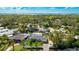 Aerial view of a cozy home nestled among lush greenery, showcasing its charm and inviting outdoor space at 4817 Sarasota Ave, Sarasota, FL 34234