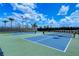 Two pristine pickleball courts, surrounded by a fence at 15625 San Lazzaro Ave, Bradenton, FL 34211